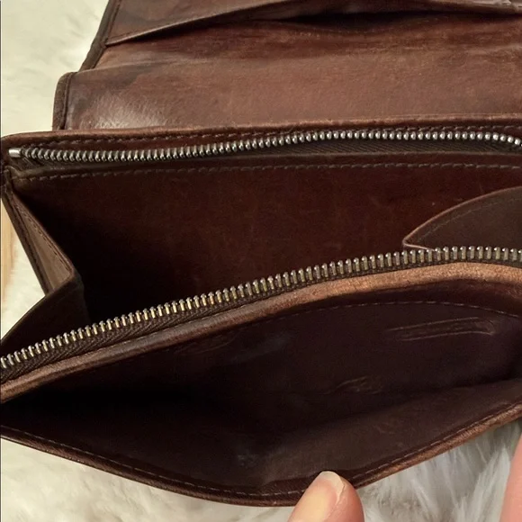 Vintage Y2K Coach Mahogany Brown Leather Billfold Wallet - Picture 11 of 17